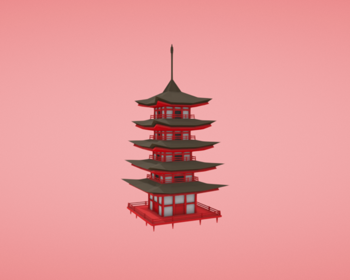 Download free OBJ file Pagoda • 3D printable design ・ Cults